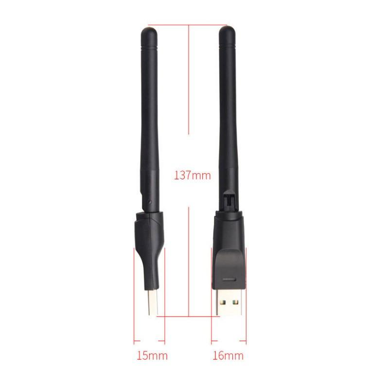 150 Мбит/с USB WiFi адаптер 2.4G беспроводная сетевая карта LAN Wi-Fi приемник Dongle с вращающейся антенной 802.11 B/g/n 8188ETV для ПК ноутбука