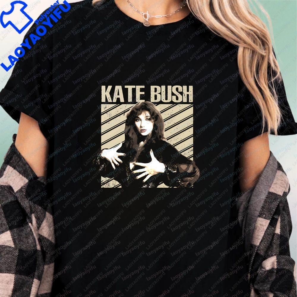 KATE BUSH - Summer Trend Original Denim Short-Sleeved T-Shirt for Both Unisex and WoUnisex - Large Size - Comfortable Design