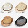 Summer Straw Hat Elderly Beach Sun Hat Casual Wind Men and Women Sun Protection Breathable Jazz Hat