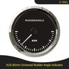 KUS Universal Marine Boat Rudder Angle Indicator Gauge 52mm  85mm 0-190 ohm with Red/Yellow Backlight for Ship Boat