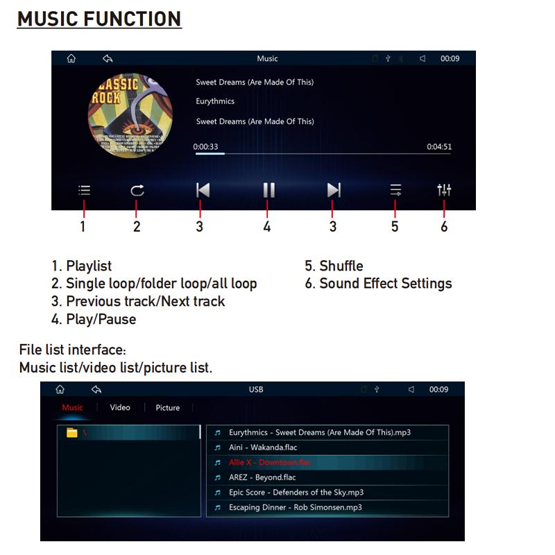 9,3-дюймовый портативный автомобильный радиоприемник CarPlay Android с сенсорным экраном мультимедийного видеоплеера с камерой заднего вида с дистанционным управлением