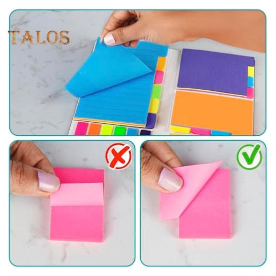 Scratch Pad Shell Vibrant Color Sticky Notes Water-Based Adhesive Reusable Bright Color Memo Pad Office Supplies