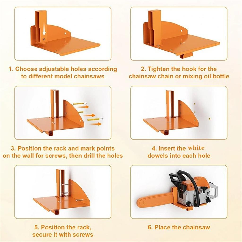 Держатель для бензопилы, Настенное крепление для бензопилы для MS250, MS251, MS170, MS171, MS172 Сверхпрочная стойка для бензопилы Держатель для хранения в гараже Дисплей для цепной пилы