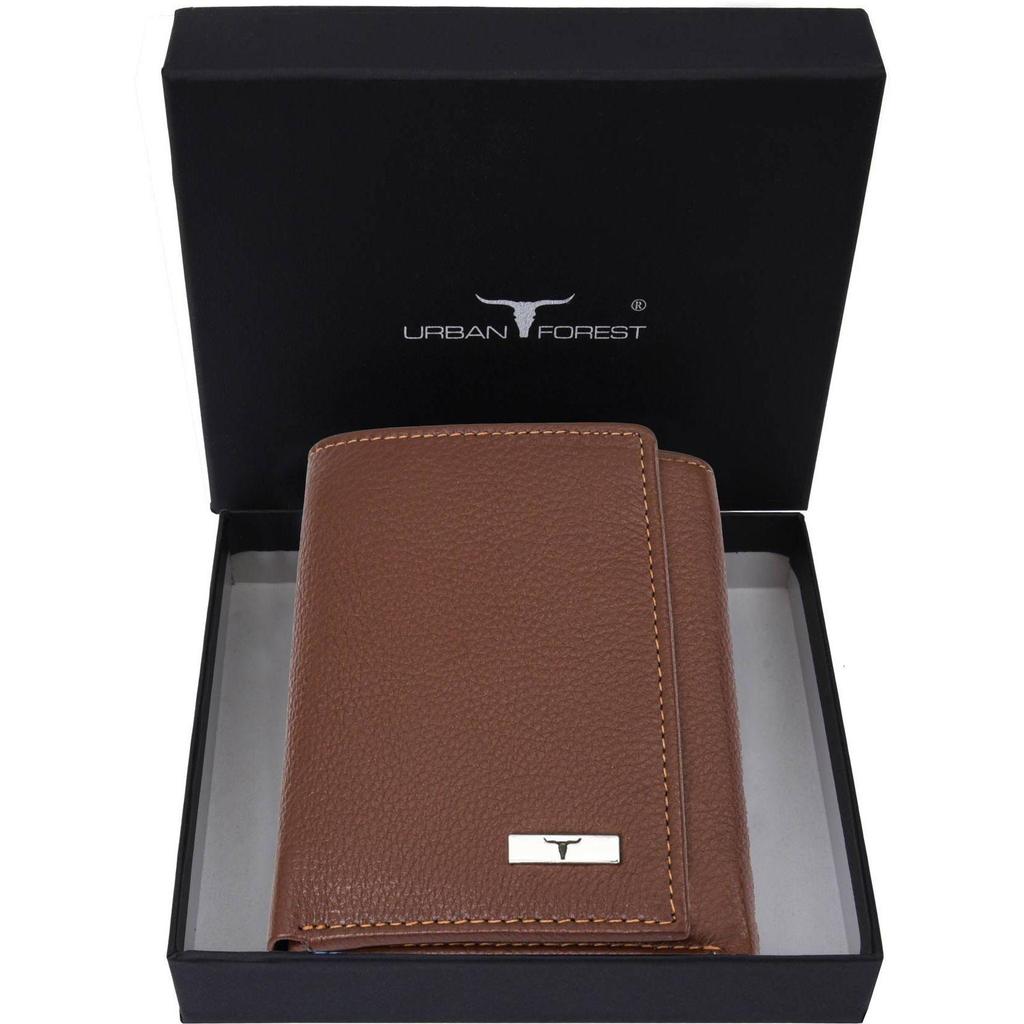 Мужской повседневный кошелек из натуральной кожи с RFID-меткой - мини  (6 слотов для карт)