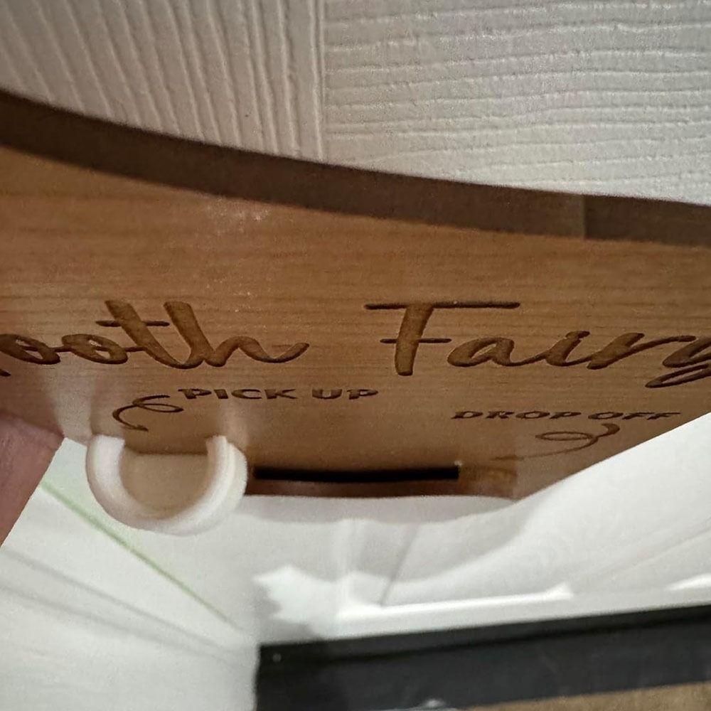 Wooden Tooth Door Hanger Decorative Tooth Fairy Nursery Tooth Pick Up Box Encourages Tooth Care Lightweight