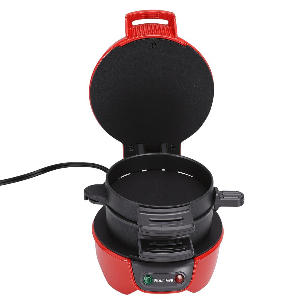 Breakfast Sandwich Maker with Egg Cooker Ring Customize Ingredients for English Muffins Croissants Mini Waffles Red US