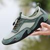 Весна и лето Новые мужские повседневные туфли для вождения с мягкой подошвой из кожи Летние дышащие кроссовки с сетчатой поверхностью