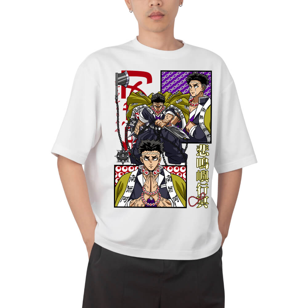 Demon Slayer Mitsuri Kanroji Love Hashira Anime Print T Shirt Men 2026 Summer Casual Streetwear Oversized Cotton Tees