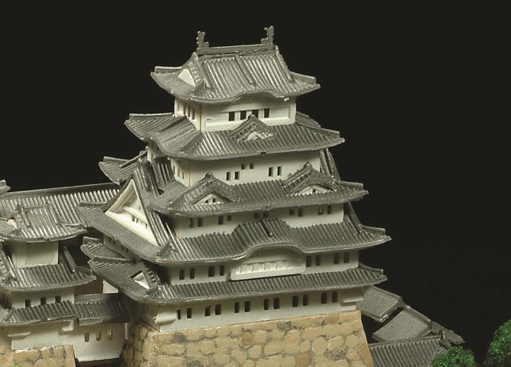 Doyusha 1/800 Famous Castles of Japan JOYJOY Collection Himeji Castle Plastic Model Kit JJ-1 Molded Color