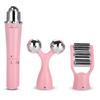 3в1 3D роликовый массажер для лица, лифтинг тела, похудение, подтяжка кожи (розовый)