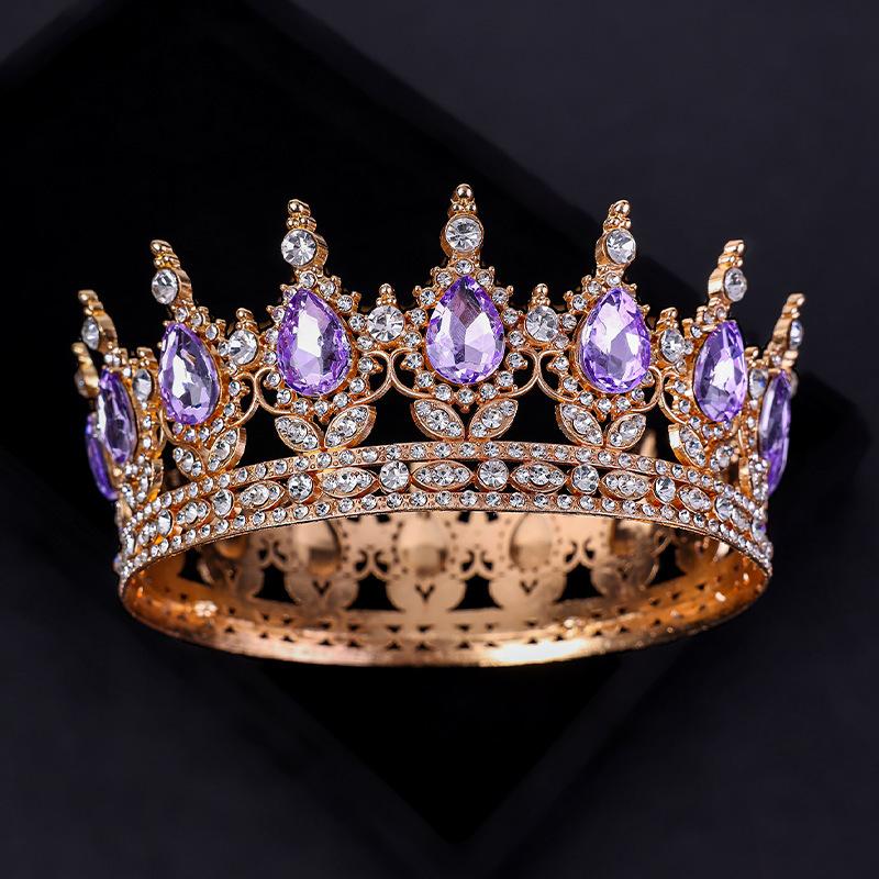 Baroque Crystal Tiaras and Crowns Headband Rhinestone Prom Diadem Crown Bridal Wedding Hair Accessories Jewelry Crown Tiara Gift
