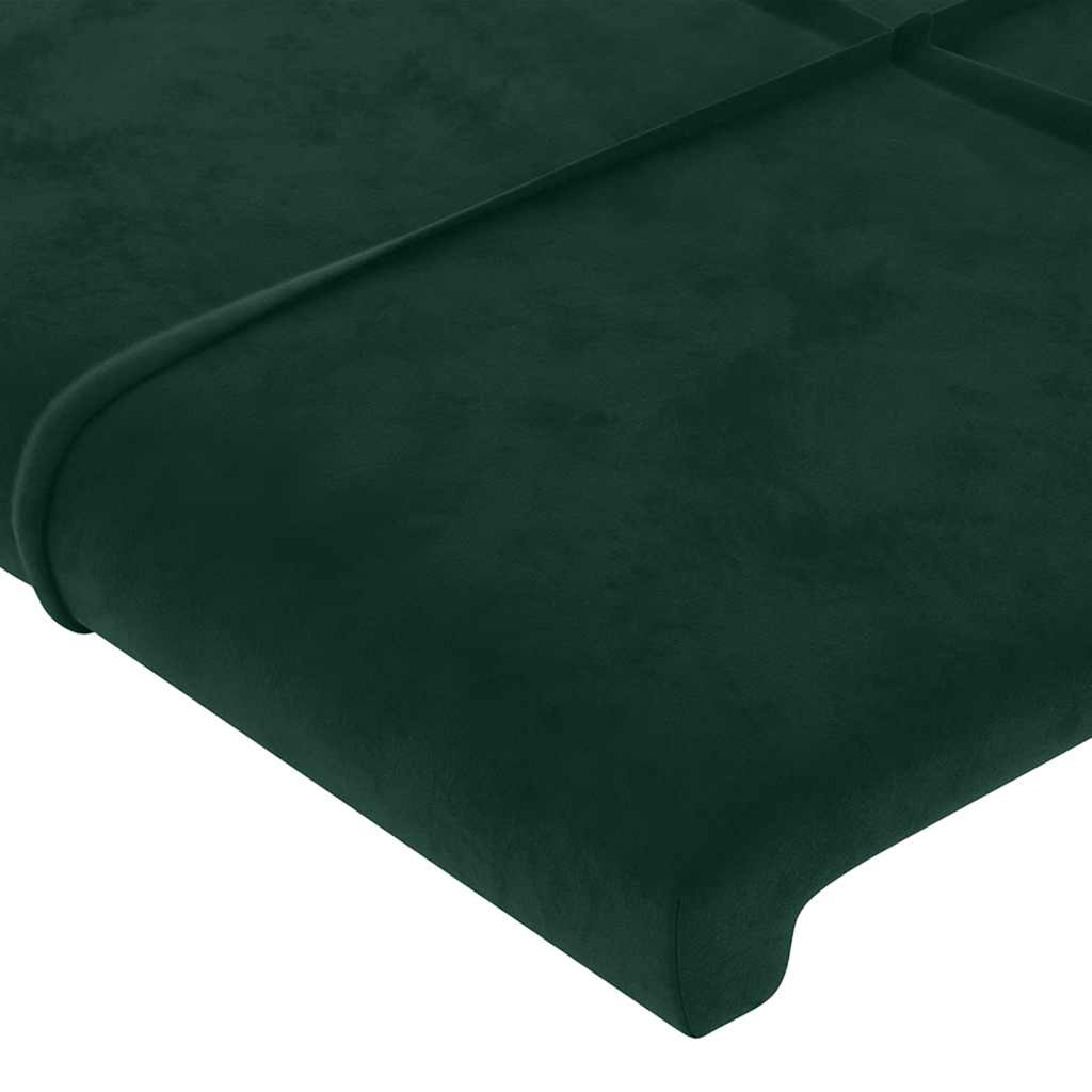 Headboard in Dark Green 144 x 5 x 118 128 cm Velvet
