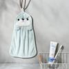 Hangable Coral Fleece Hand Towel Cartoon Animal Hand Towel Kitchen Bathroom Absorbent Towel Handkerchiefs