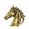New Gold And Silver Color Horse Head Brooches For Men Unisex Vintage Animal Pin Punk Style Suit Accessories High Quality