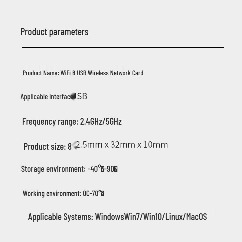 Беспроводной USB-адаптер MOGEMOGE AX1800 Wi-Fi 6 (Китайская версия)