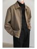 Men's Loose Fit Retro Woolen Lapel Jacket - Korean Autumn/Winter Style