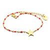 [R0251] - Designer Steel Bracelet 'Une Etoile Est Née' Golden Red - 10x10 Mm