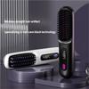 Wireless Hair Straightener Brush 2-in-1 Curling & Straightening Ionic Technology Fast Heating Portable Styler with LCD Display