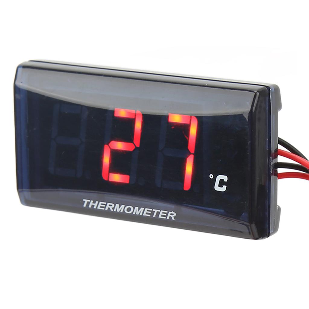 Мотоциклетный цифровой датчик температуры воды Ультратонкий DC 12V ЖК-дисплей с адаптером датчика 22 мм для большинства мотоциклов