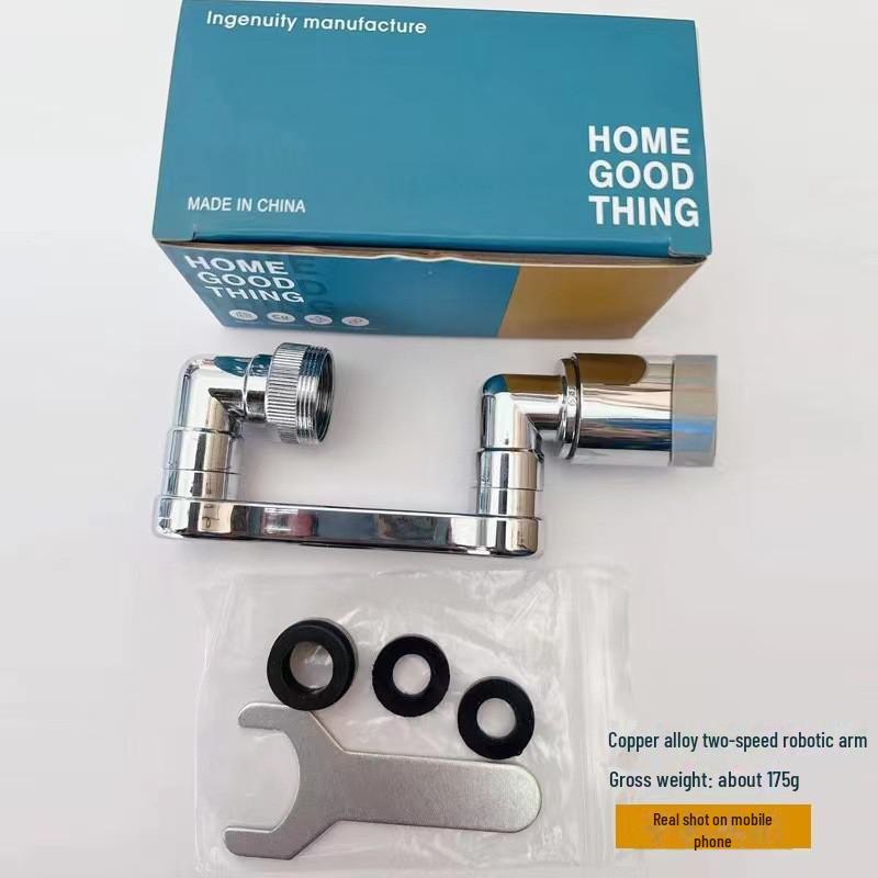 Универсальный роботизированный кран-баблер с вращающейся на 1080 градусов насадкой для брызгозащищенной раковины в ванной комнате.