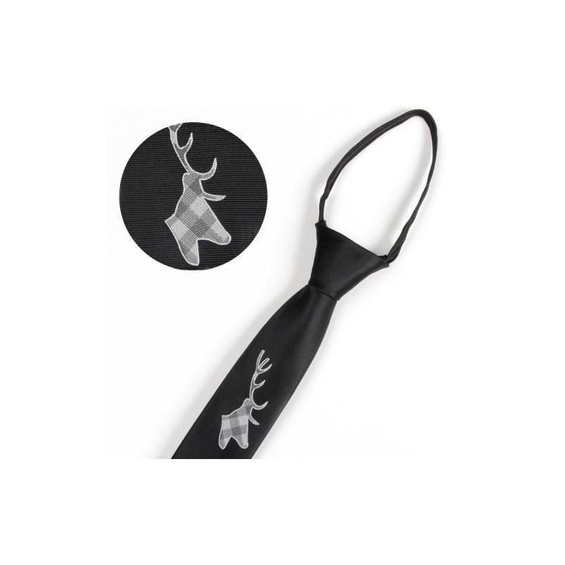 Вышитый галстук с тигром для детей из полосатой шерсти для школы или повседневной носки