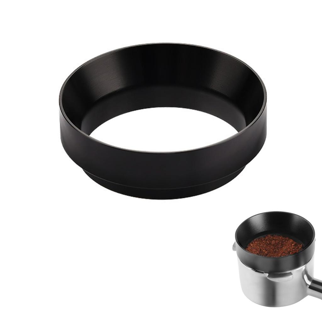 Tubbi 58mm Coffee Dosing Ring, Stainless Steel, Durable Replacement for 58mm Portafilters, Shatterproof, Black