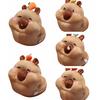 Face Down Capybara Table Rest Pillow Circular Capybara Plush Pillow Capybara Nap Pillow  School