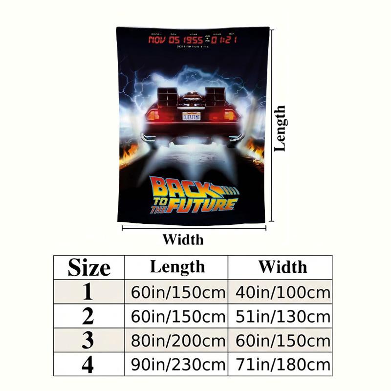 Back Future Wall Tapestry Aesthetic Wall Hanging Printed Fabric Blanket Decorative Tapestries For Bedroom Living Room Home Decor