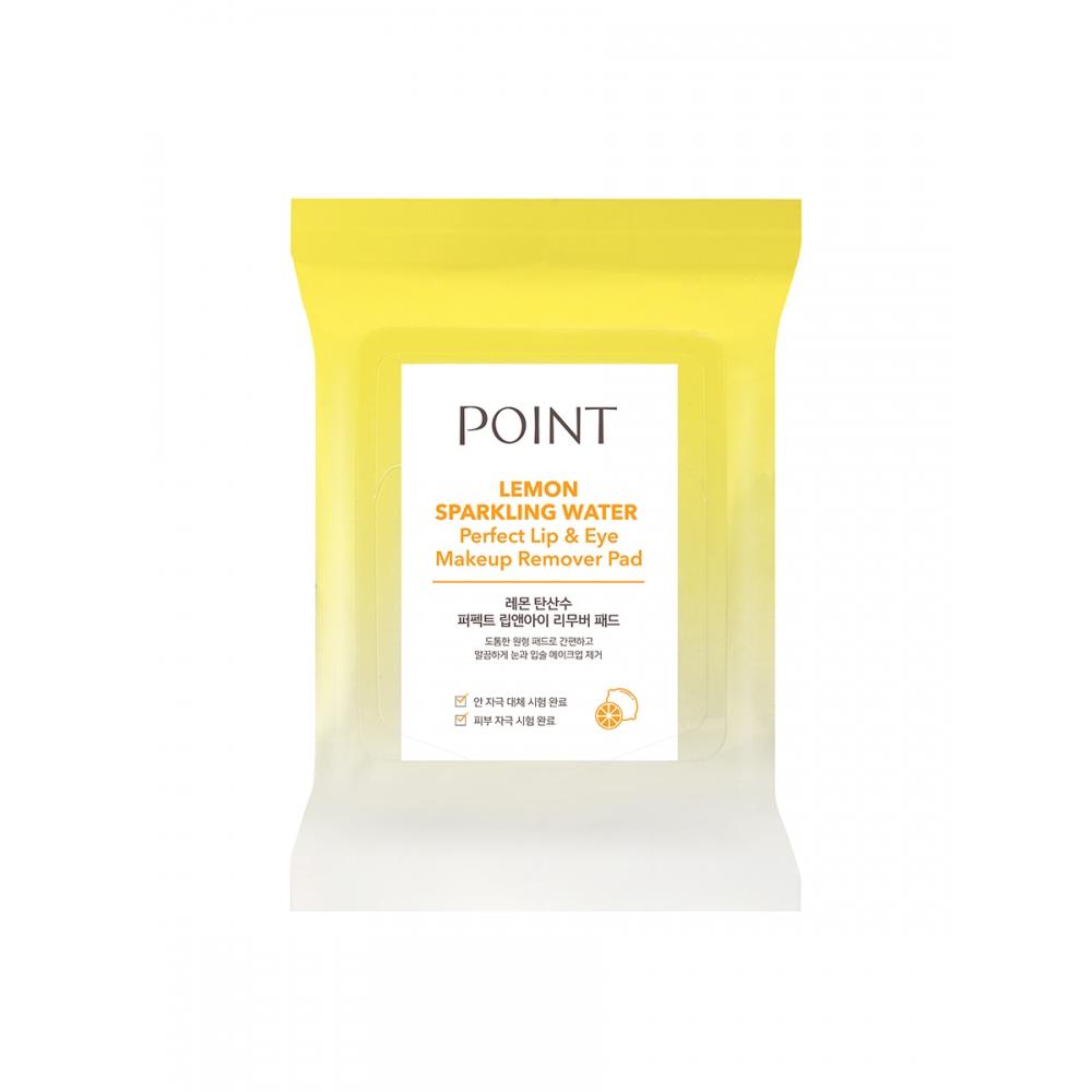 Point Lemon Sparkling Water Perfect Lip Eye Remover Pad 35 листов