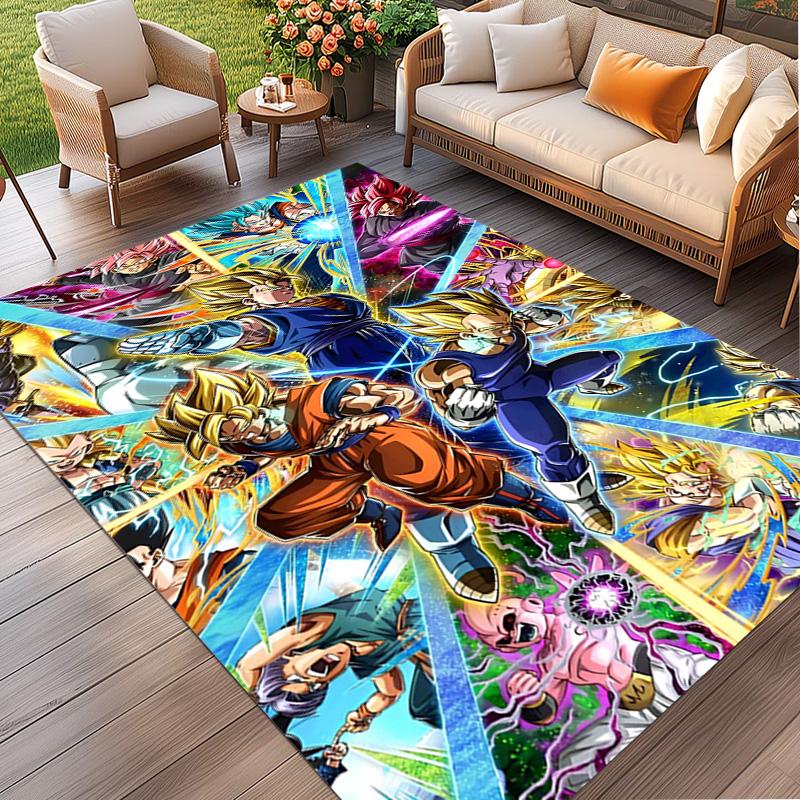 DRAGON BALL Print Rug, Washable Floor Carpet, For Entryway Dorm Laundry Room Office Study, Home Decor Birthday Christmas Gift
