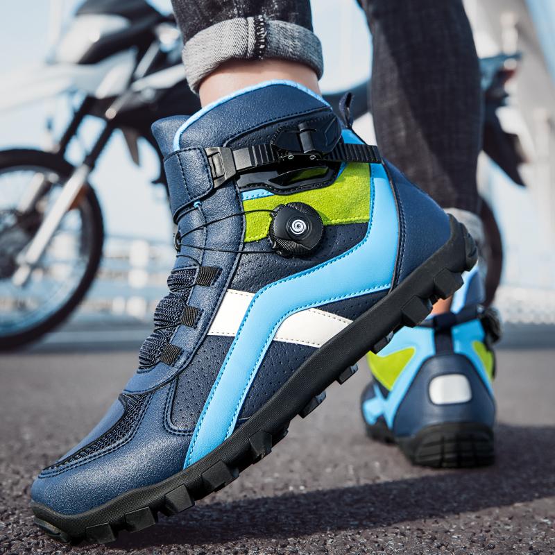 Мотоциклетные защитные ботинки для езды мужские противоскользящие дышащие всесезонные новые внедорожные короткие ботинки дорожное снаряжение велосипедные ботинки