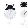 Cat Pendulum Wall Hanging Clock Silent Acrylic Modern Ornament Decorative for Living Room