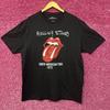 Rolling Stones Логотип Hot Lips Североамериканский тур 1975 Черная футболка