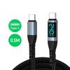 240W Type C To Type C Fast Charging Cable PD3.1 Digital Display USB C Data Cord For Iphone 15 16 Samsung Huawei Tablet Laptop
