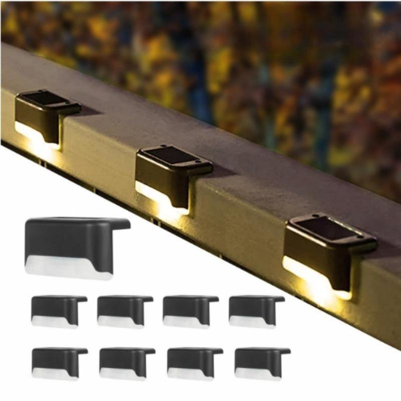4 Solar Outdoor Deck Lights,Outdoor LED Decorative Lights,Garden Walk Lights,Outdoor Fence Lights,Outdoor Stairs, Steps