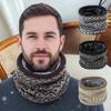 Унисекс Зимний Шарф Грелка для Шеи Утолщенный Флис Для Велоспорта На Открытом Воздухе Маска для Лица Универсальная Вязаная Защита Шеи Шарф-снуд