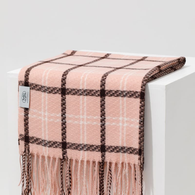 RECLOW MADRA Pastel Check Muffler PINK