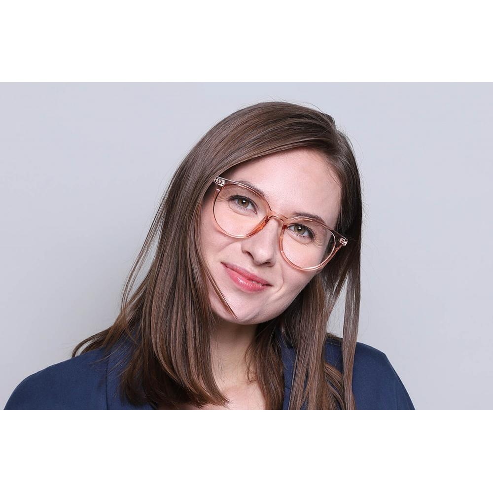 Full Rim Oval Transparent Peach Pink Smartbuy Collection Clydel G30039 C24 Fashion Unisex Eyeglasses