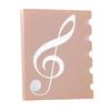 Папка для нот ENN LLC формата А4 пастельно-розового цвета с 12-ярусными карманами легкий футляр для хранения нот на 20 страниц (40 Сторон) (розовый)