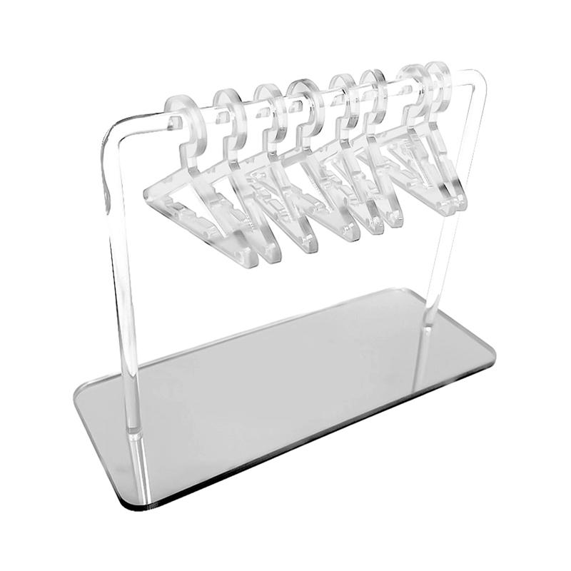 Вешалка для сережек с мини-вешалками Акриловый дисплей для сережек с инструментом для 8 пальто