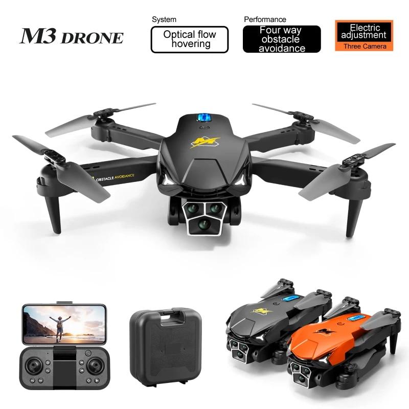 Новый M3 RC Drone 8K Professinal с тремя камерами, широкоугольная оптическая локализация потока, четырехсторонний Квадрокоптер для предотвращения препятствий, игрушка для взрослых и детей