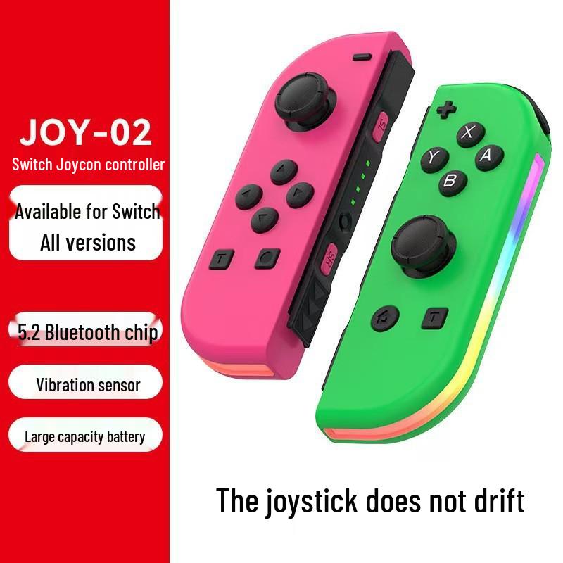 Цветные RGB-контроллеры Joy-Con для Nintendo Switch (левый и правый) с функцией пробуждения, Bluetooth 5.2, вибрацией и управлением движением.