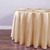 Атласная скатерть Свадебное украшение Круглая скатерть Ткань Гибкое стекло Защита стола Юбки для стола Банкет в отеле Золотой