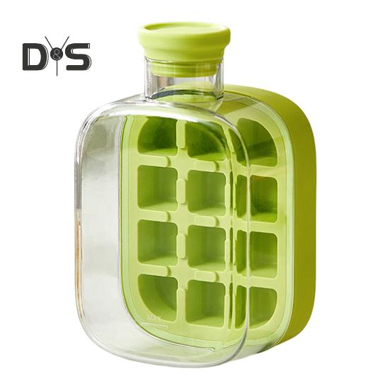 Лоток для льда с крышкой, эффективная форма для приготовления льда для морозильника, легкое извлечение, бесконтактная заливка кубиков льда для напитков, кофе, коктейлей