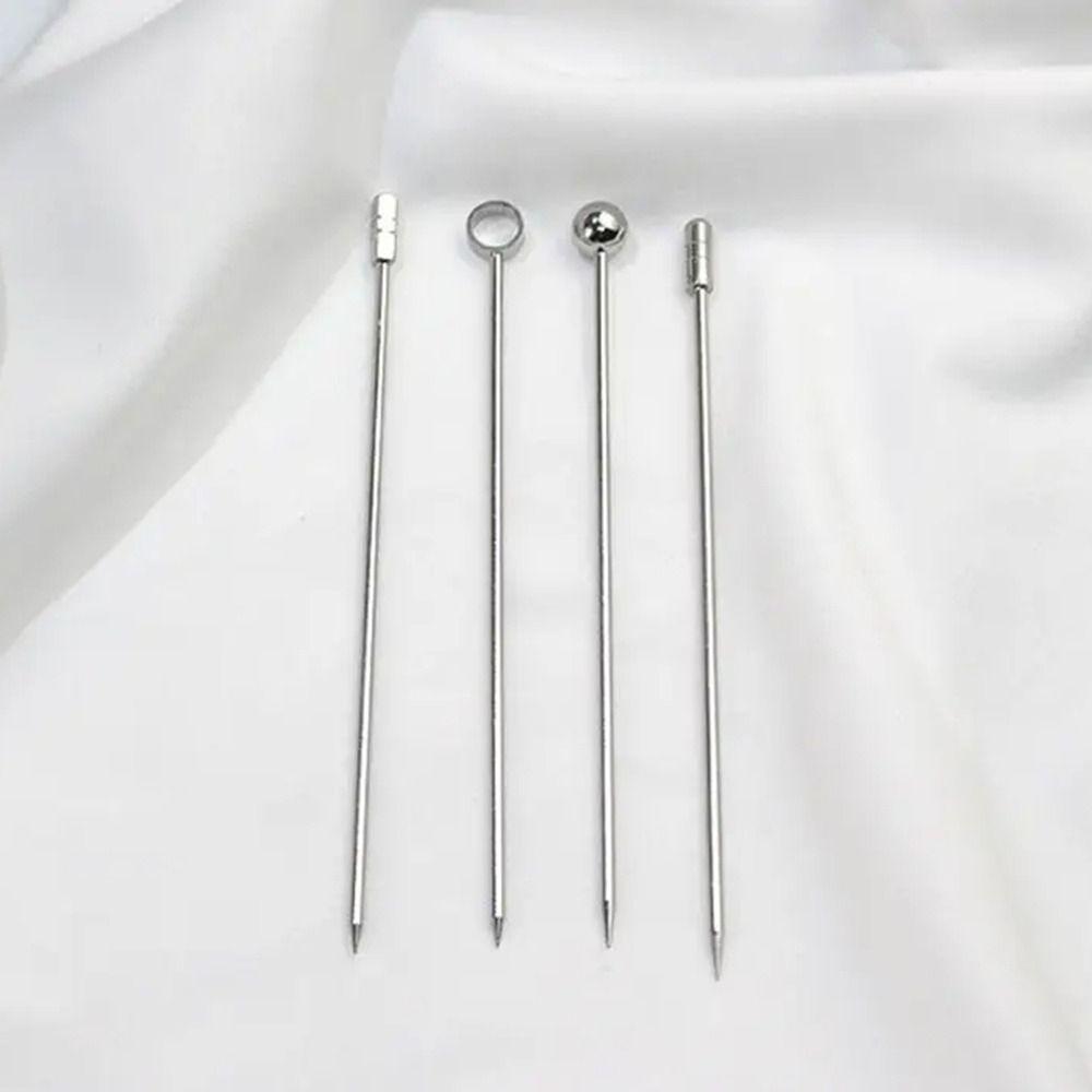20Pcs Stainless Steel Martini Picks Silver Color Drink Stirring Sticks Cocktail Skewers Wedding