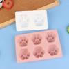 2/6 Cavity Cat Paw Silicone Soap Mold Animal Candle Resin Plaster Mold Diy Chocolate Jelly Cake Ice Cube Making Desk Decor Gift