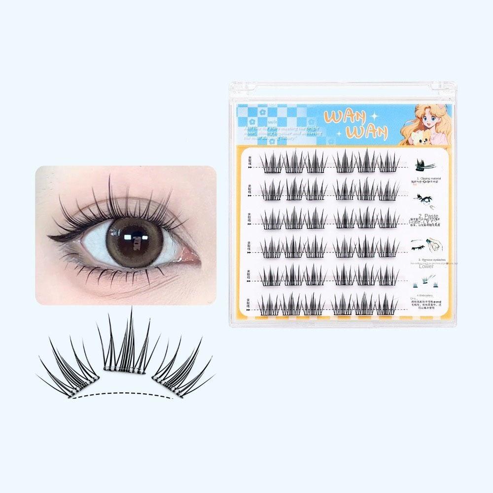 Sweet Self-adhesive Lash Clusters DIY False Eyelash Clusters Glue Free Fake Lashes  Makeup Tool