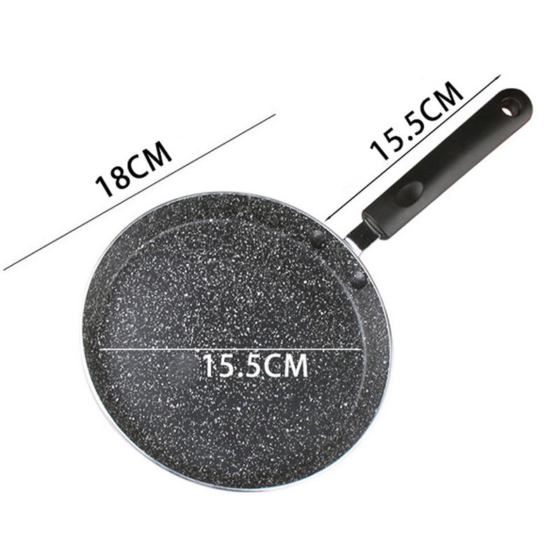 Антипригарная сковорода 18/22/26 см для завтрака, блинов, яиц, стейков, пиццы, с ручкой, кухонный инструмент, набор посуды.