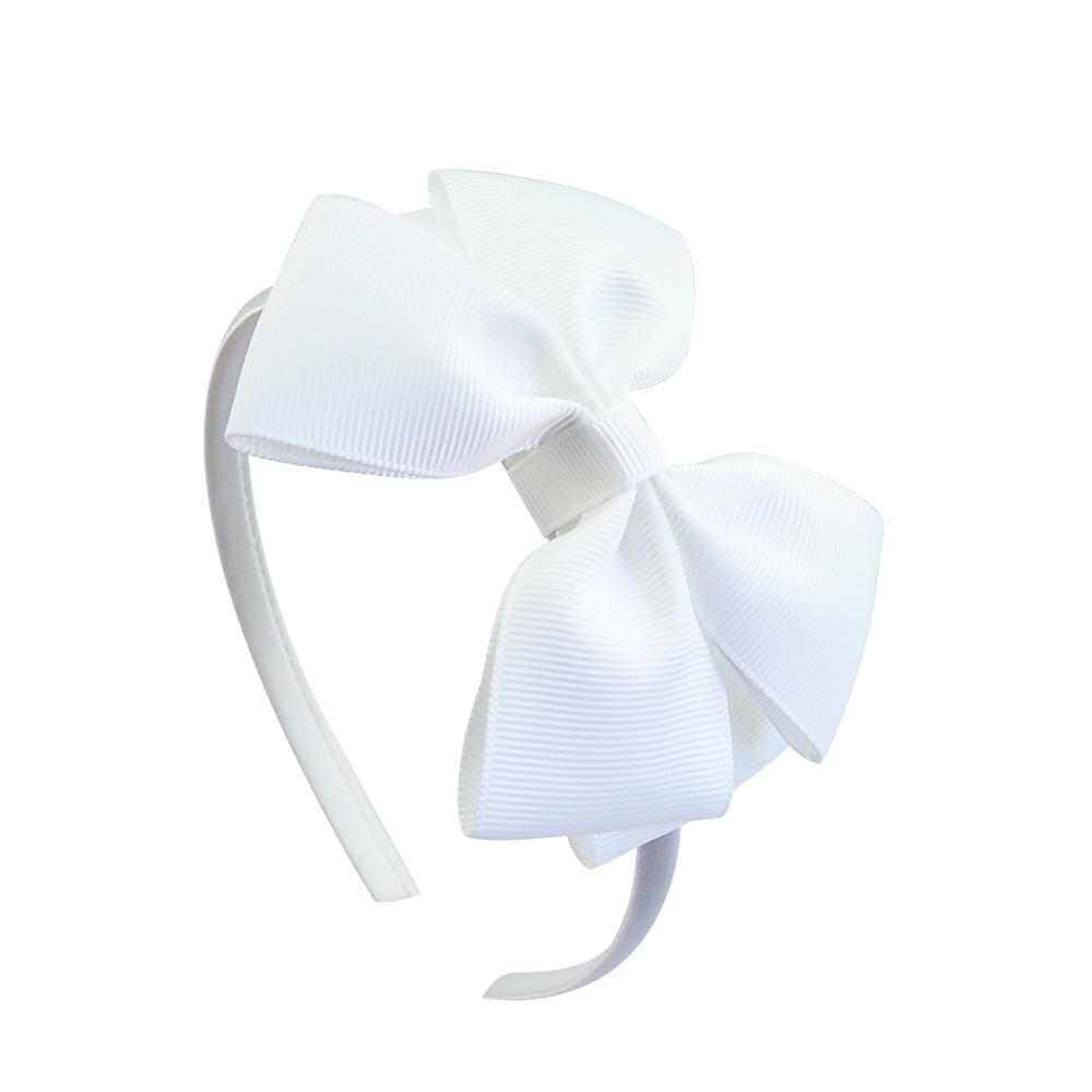 New Fashion Layered Hairbands Solid Grosgrain Ribbon Bows Headband Handmade Boutique Hairhoop Hair Accessories For Women Girls