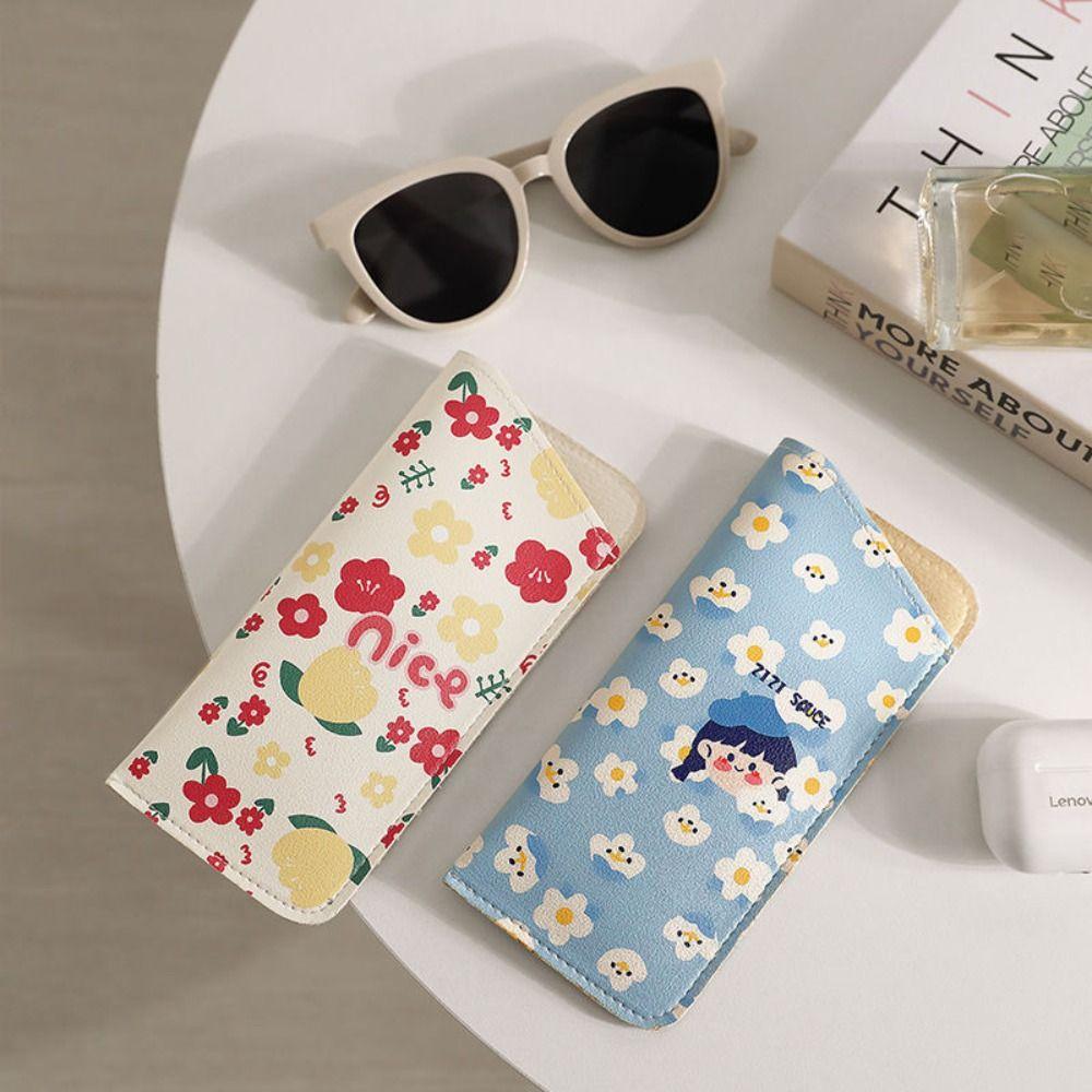 Soft Reading Glasses Pouch Cartoon Eyeglasses Protective Cover Portable Glasses Bag Sunglasses